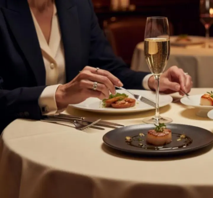 Gourmet kóstoló est elegáns tálalással